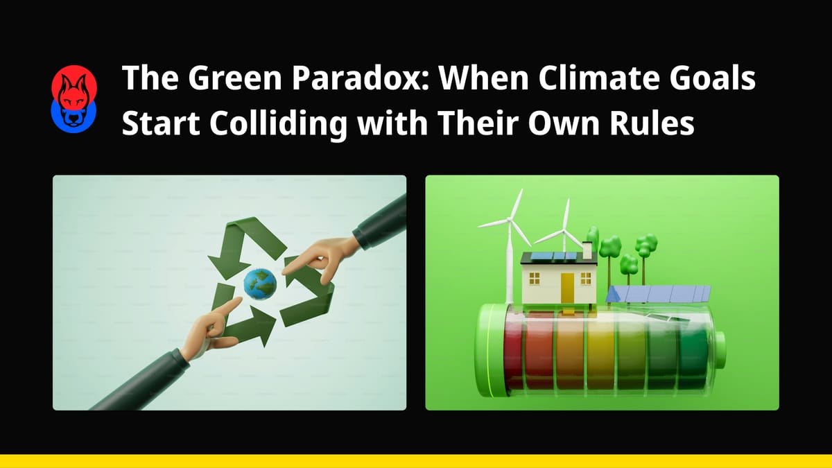 The Green Paradox: When Climate Goals Start Colliding with Their Own Rules