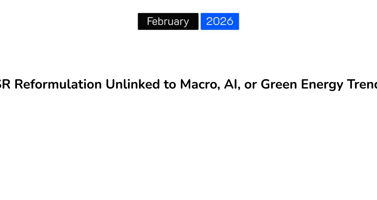 QSR Reformulation Unlinked to Macro, AI, or Green Energy Trends