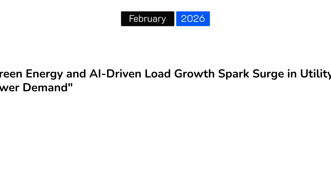 “Green Energy and AI-Driven Load Growth Spark Surge in Utility Power Demand”
