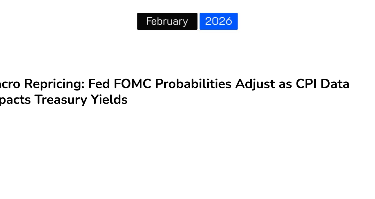 Macro Repricing: Fed FOMC Probabilities Adjust as CPI Data Impacts Treasury Yields